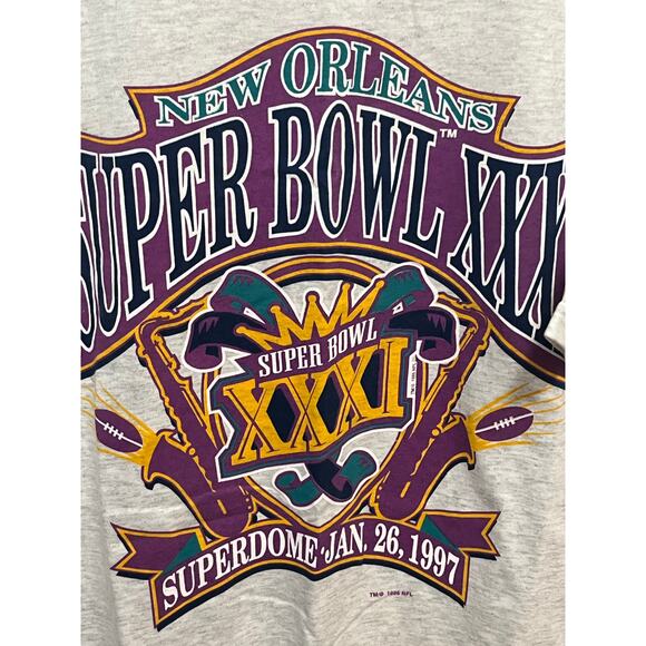 Vintage  Super Bowl XXXI 1997 New Orleans  Shirt NFL size XL-NOS - Picture 2 of 4